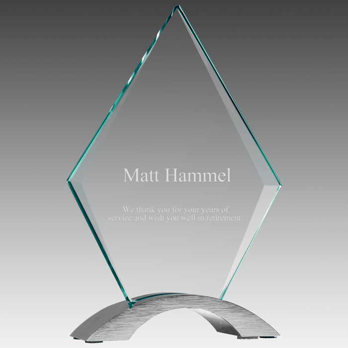 7.25" Diamond Cosmic Glass with Silver Base