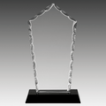7.75" Diamond Facet Glass on Black Base
