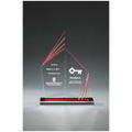9.5" Double Zenith Acrylic with Red Mirror Base