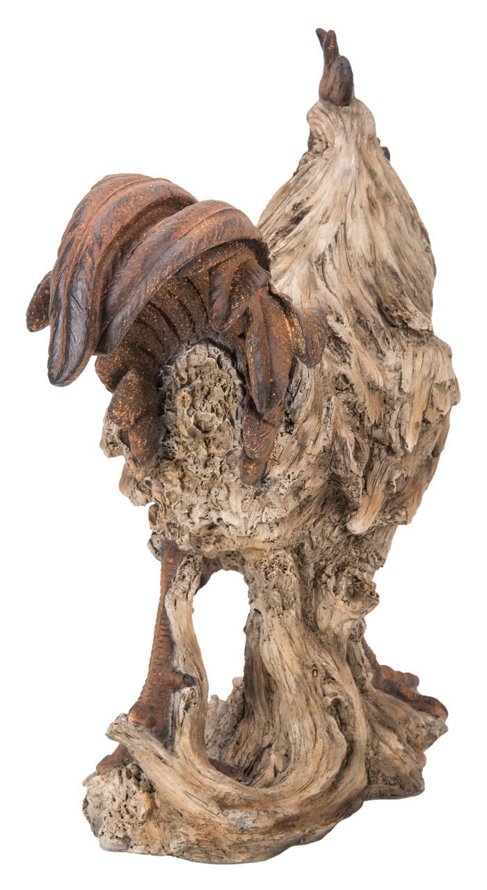 Driftwood Standing Rooster Statue Hi-Line Gift Ltd.