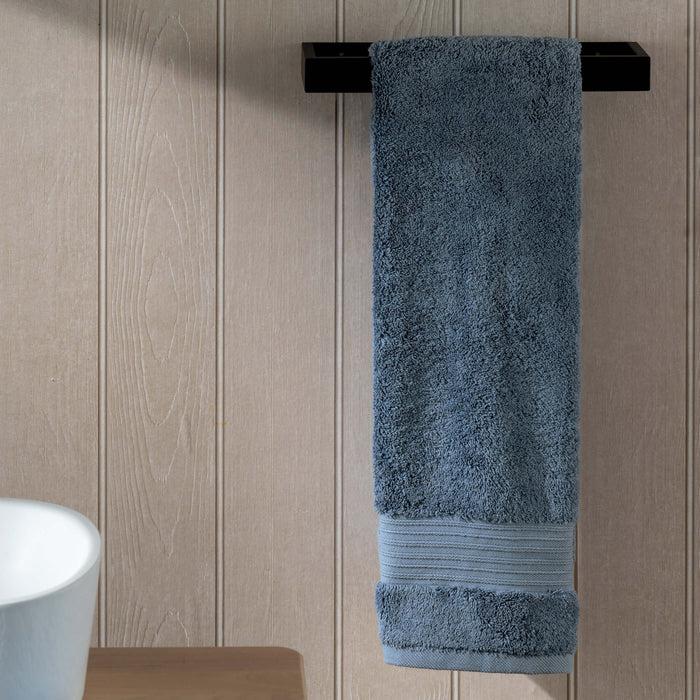Dusky Blue Egyptian Cotton Towels bedroom detail 3 | Soak and Sleep