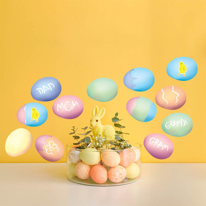 10inch x 13inch Easter Egg Wall Decals Installed
