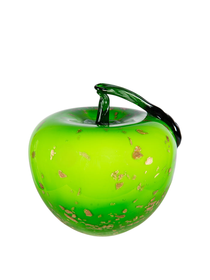Emerald Orchard Apple Handcrafted Art Glass Apple Sculpture