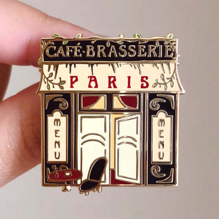Paris Cafe Brasserie Restaurant Enamel Pin