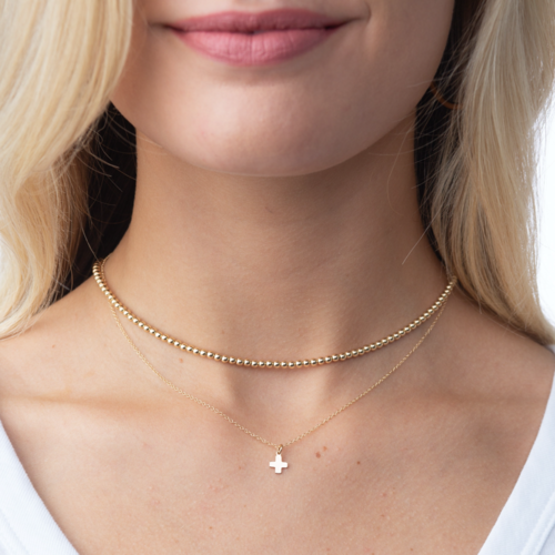 enewton Choker Beaded -Classic Gold 3mm