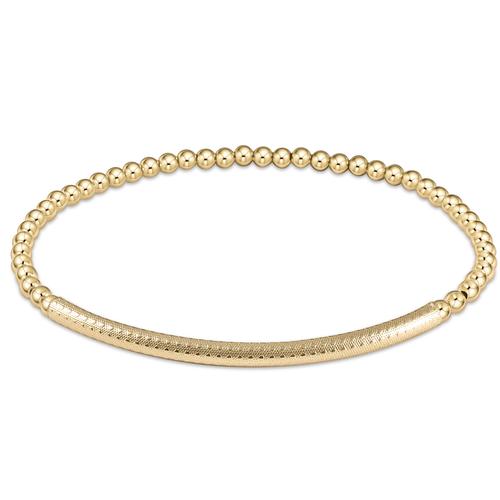 enewton Extends Bliss Bar Textured Gold 3mm Bracelet