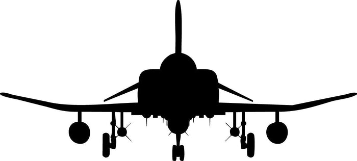 F4 Phantom Fighter Jet Silhouette Wall Decal by Jaycee Haynes (4 Sizes Available)