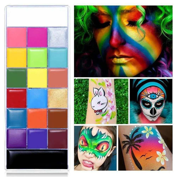 Face And Body Paint Halloween Party Makeup 20 Color Palette