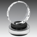 5" Round Facet Crystal on Black & Clear Round Base