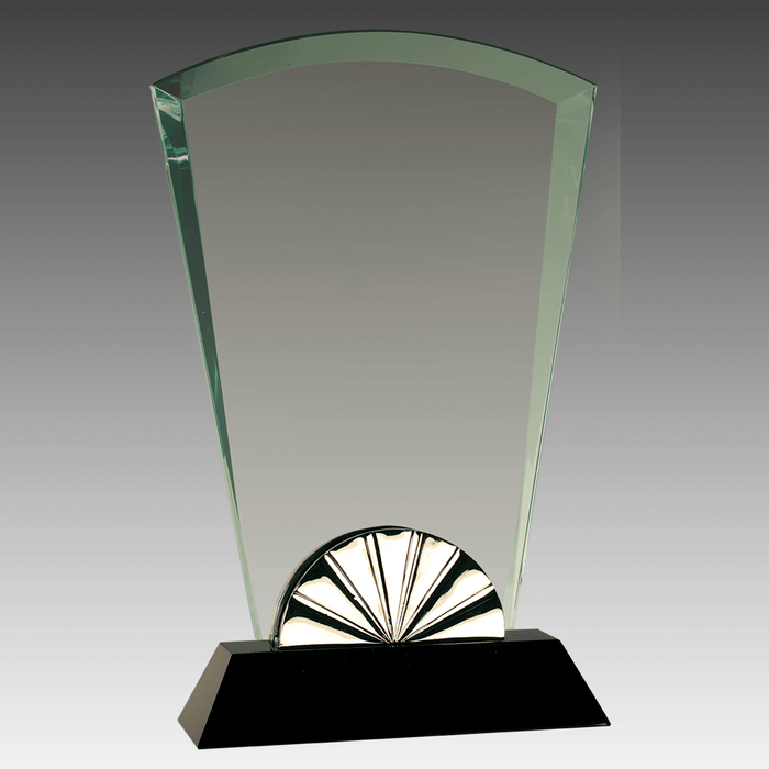 9" Fan Horizon Glass with Black Base