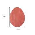 Farmhouse Red Wooden Large Egg | 9"x12"