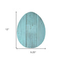 Farmhouse Turquoise Wooden Large Egg | 9"x12"