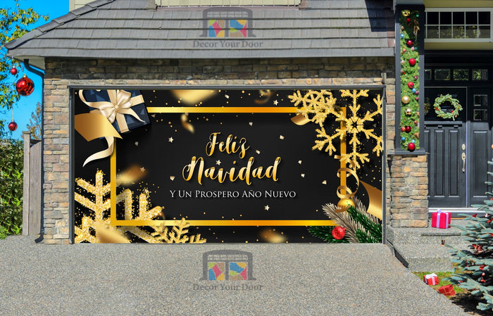 Feliz Navidad Y Un Prospero Año Nuevo Decoración de la cubierta de la puerta del garaje