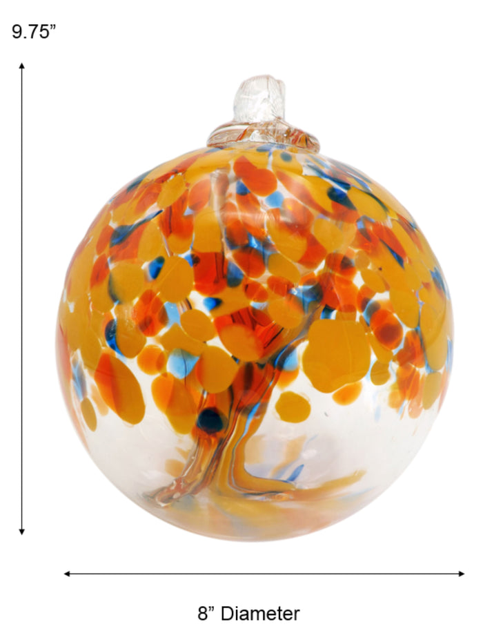 Fiore Bloom Red Hand Blown Art Glass Wall Decor - 12 Inch