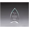 Flame Clear Glass w/Brushed Silver Aluminum Base