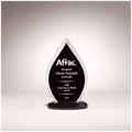 7.75" Flame Series Clear Acrylic with Black Back
