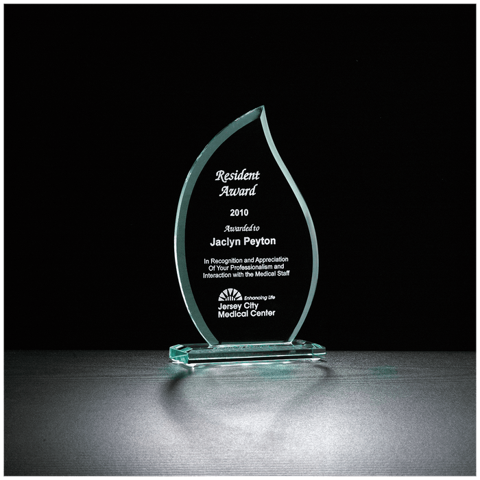 6.5" Flame Series Glass Award