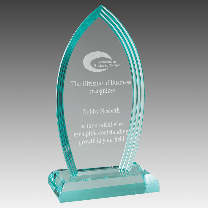 8.75" Flame Series Jade Acrylic Award