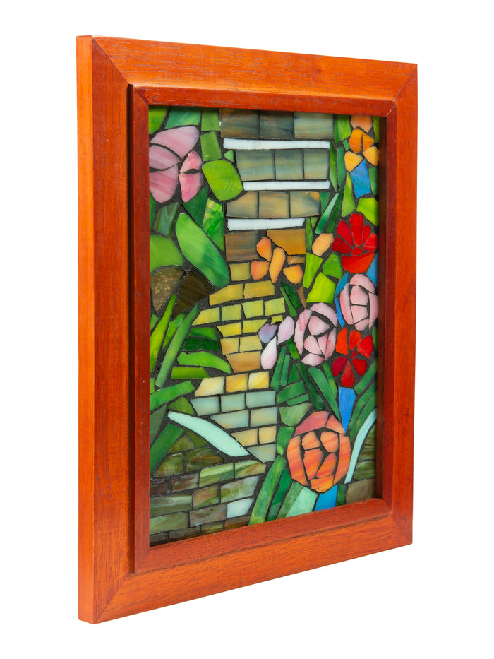 Floral Path Mosaic Art Glass Wall Art / Suncatchers