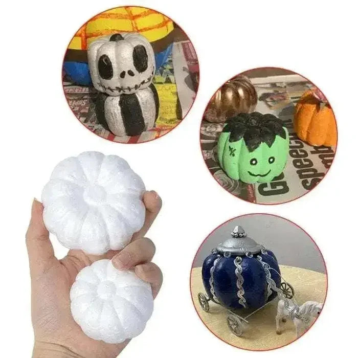 Foam Pumpkins Halloween Party Decor Fall Theme Kids Party Painting Supplies 10pcs