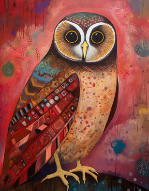 Folk Art Owl