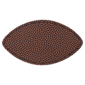 3.5" x 2" Football Shaped Leatherette Patch with Adhesive