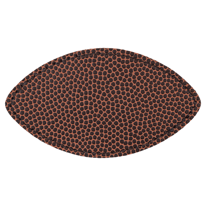 3.5" x 2" Football Shaped Leatherette Patch with Adhesive