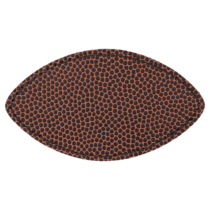 3.5" x 2" Football Shaped Leatherette Patch with Adhesive