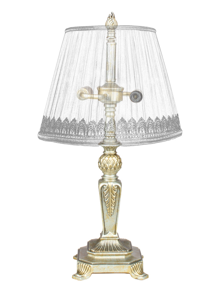 Footed Brighton 20.5" Tall Gold Silver Finish Metal Base