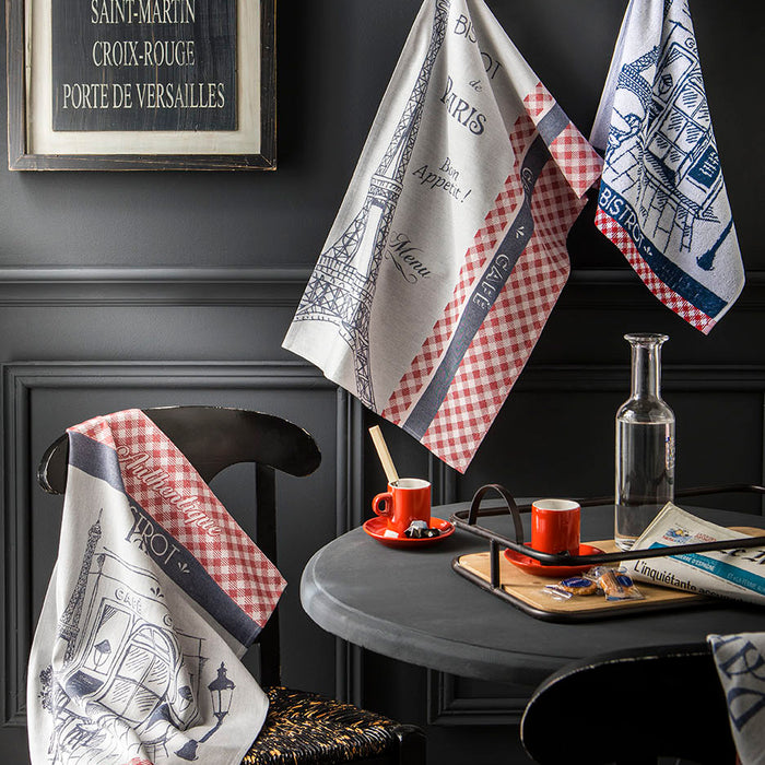 French kitchen towel - Jacquard cotton - Reversible - Authentic bistro | Coucke - Lifestyle