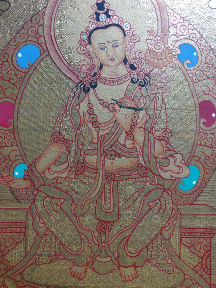Future Buddha, Maitreya - Lucky Thanka