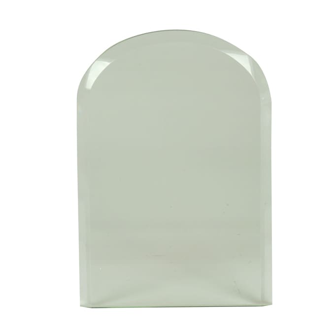 9" Gateway Jade Dome Glass Award with Rosewood Finish Base
