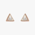 Gemstone Triangle Stud Earrings