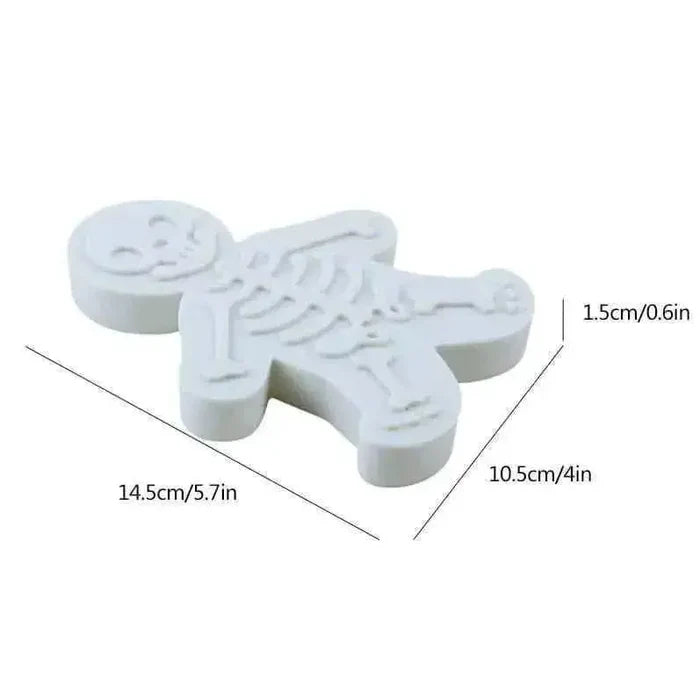 Gingerbread Skeleton Cookie Cutter Skeleton Biscuit Mold Halloween Pastry Dough Cutter