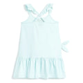 Girls Blue Printed A-Line Dress