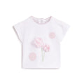 Girls White Embellished T-shirt