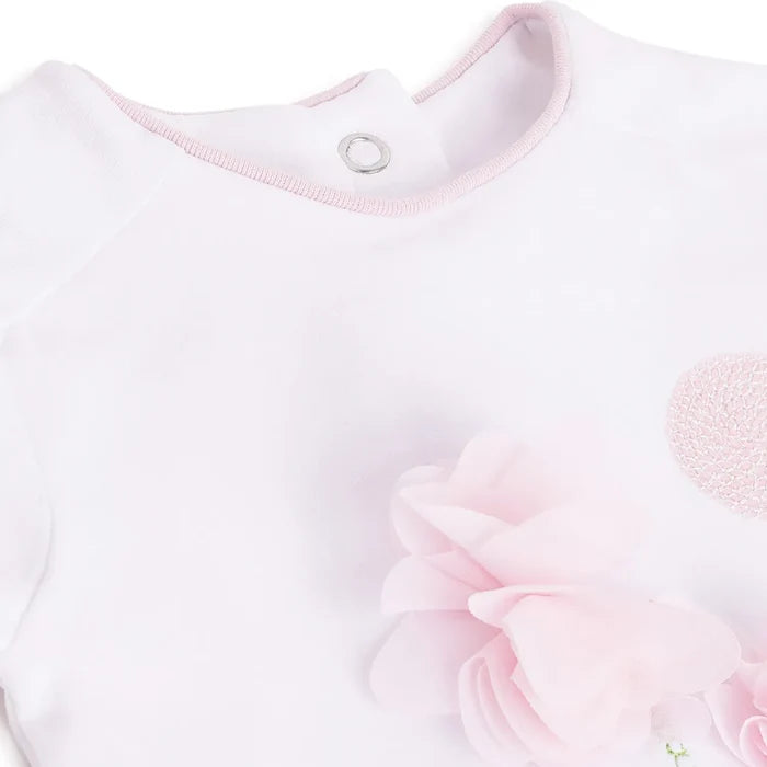 Girls White Embellished T-shirt