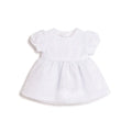 Girls White Embroidered Dress