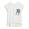 Girls White Embroidered T-shirt