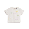 Girls White Printed T-shirt