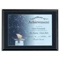 Black Glass Certificate Plaque w/Easy Open and Close Backing