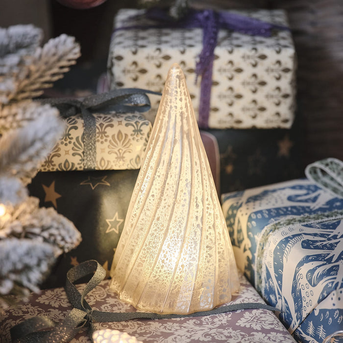 Glass Christmas Tree LED Table Decoration