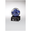 Globe w/ Blue & White Sea Anemone Design on Base - AGAR86