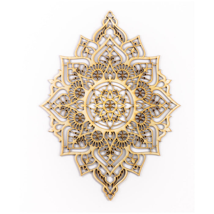 Gold Solid Wood Geometric Shapes Wall Decor | 16"x21"