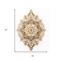 Gold Solid Wood Geometric Shapes Wall Decor | 16"x21"