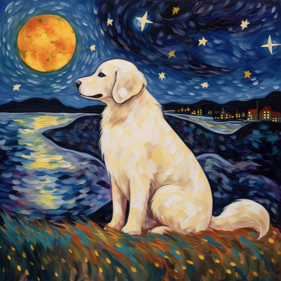 Good Dog Retriever At Night