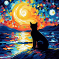 Good Evening Black Kitty