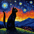 Good Night Black Cat