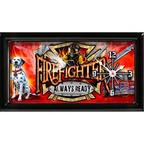 Good Tymes Fire Department - Always Ready Clock | 7"x13"