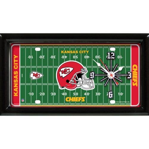 Good Tymes Kansas City Chiefs Field Clock | 7"x13"